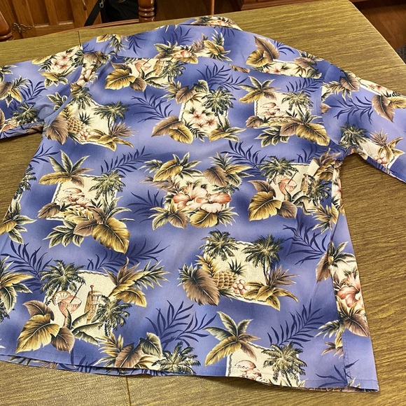 Vintage Campia Moda Hawaiian 100% Cotton Short Sleeve Botanical Shirt XL - Picture 5 of 6